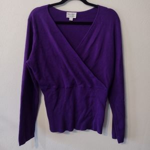 Size Large VTG 90s Whisper Knits by Louis Dell'Olio purple 🟣 long sleeve